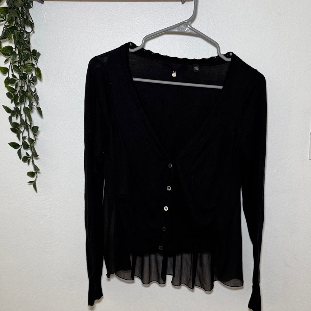 Anthropologie knitted & knotted Elegant Black Women's Cardigan